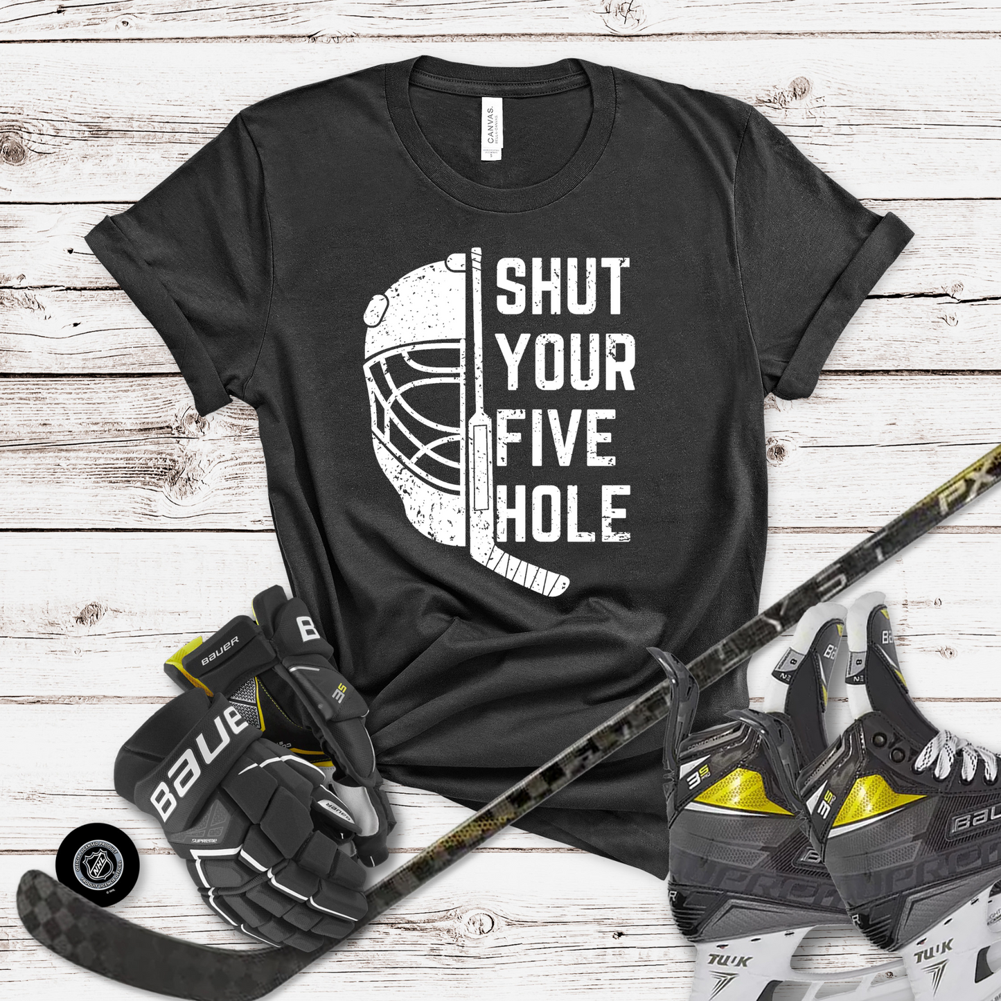 SHUT YOUR FIVE HOLE YOUTH TEE