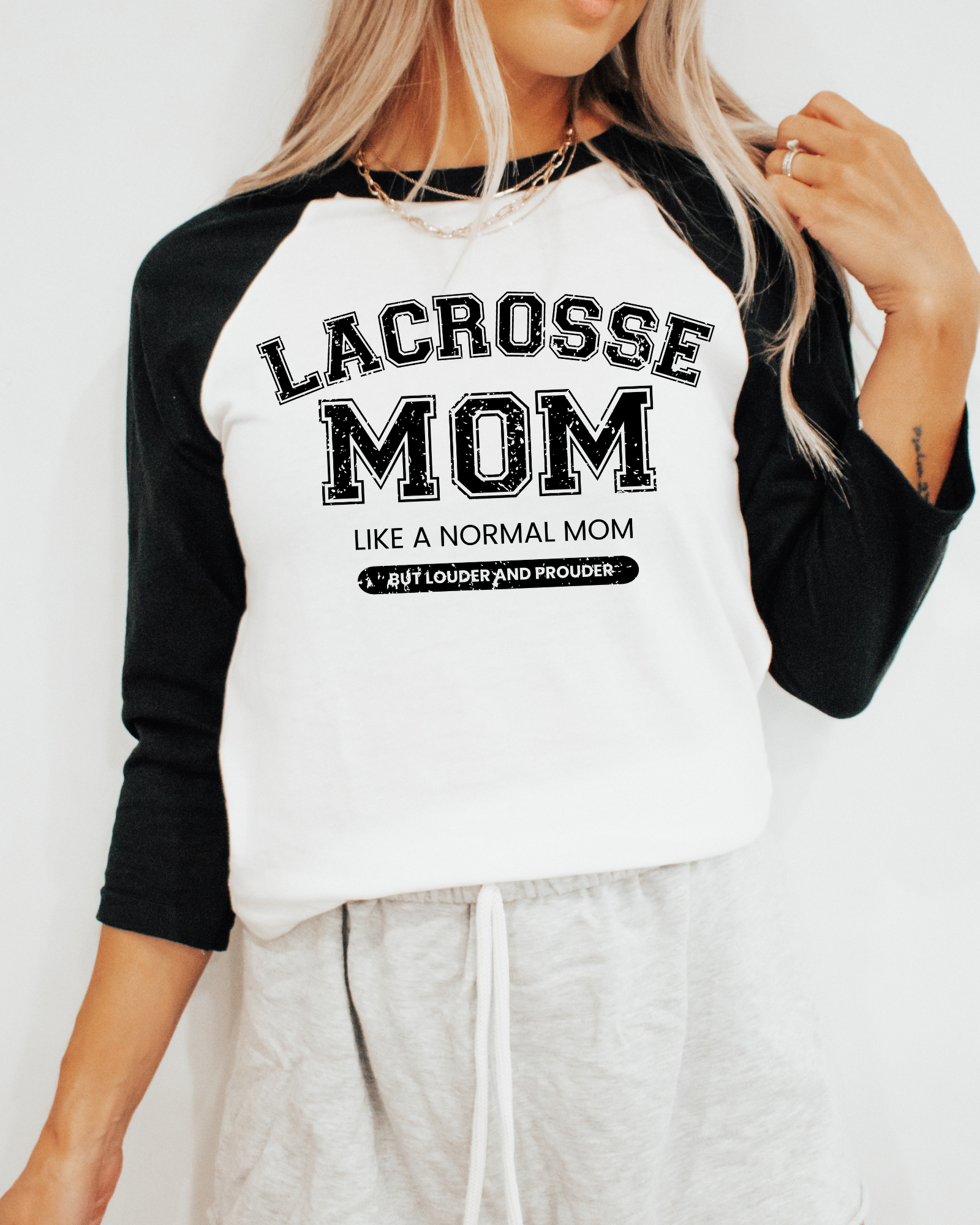 LACROSSE MOM BASEBALL TEE