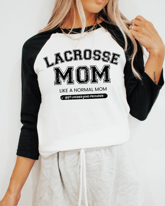 LACROSSE MOM BASEBALL TEE