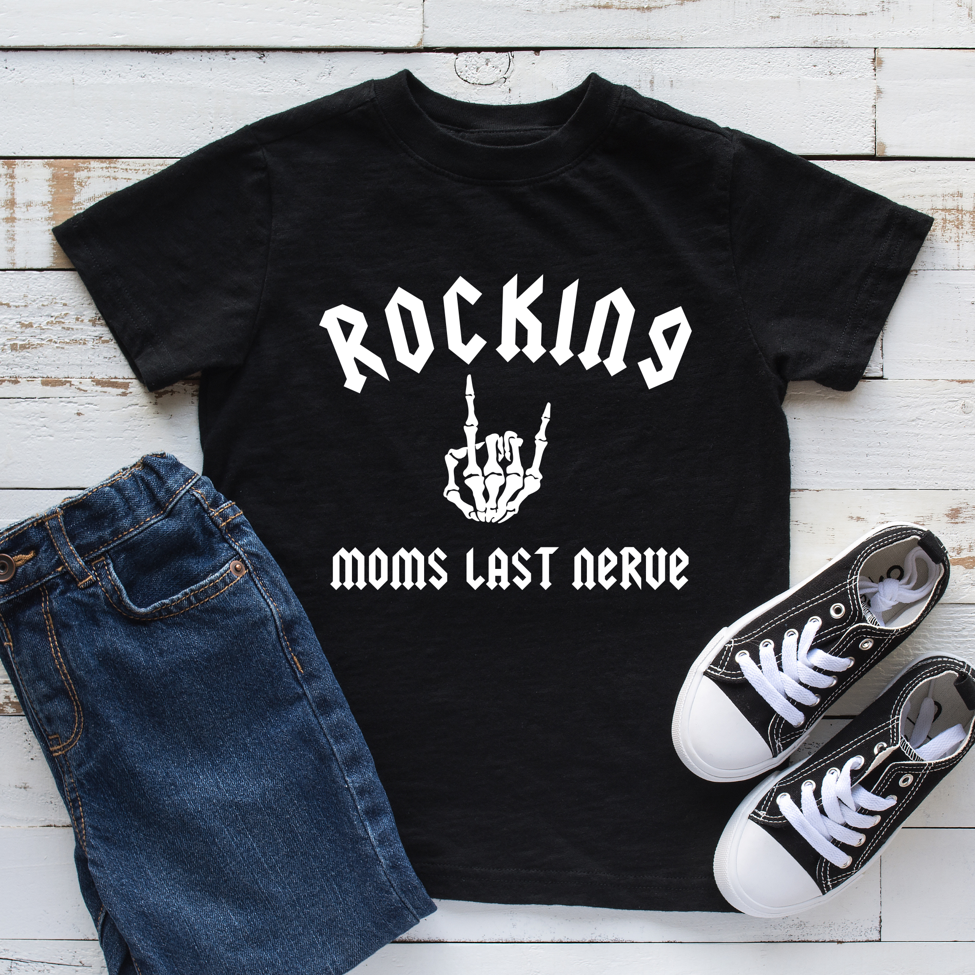 ROCKIN MOMS LAST NERVE KIDS TEE