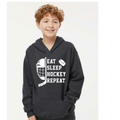 EAT SLEEP HOCKEY REPEAT YOUTH HOODIE