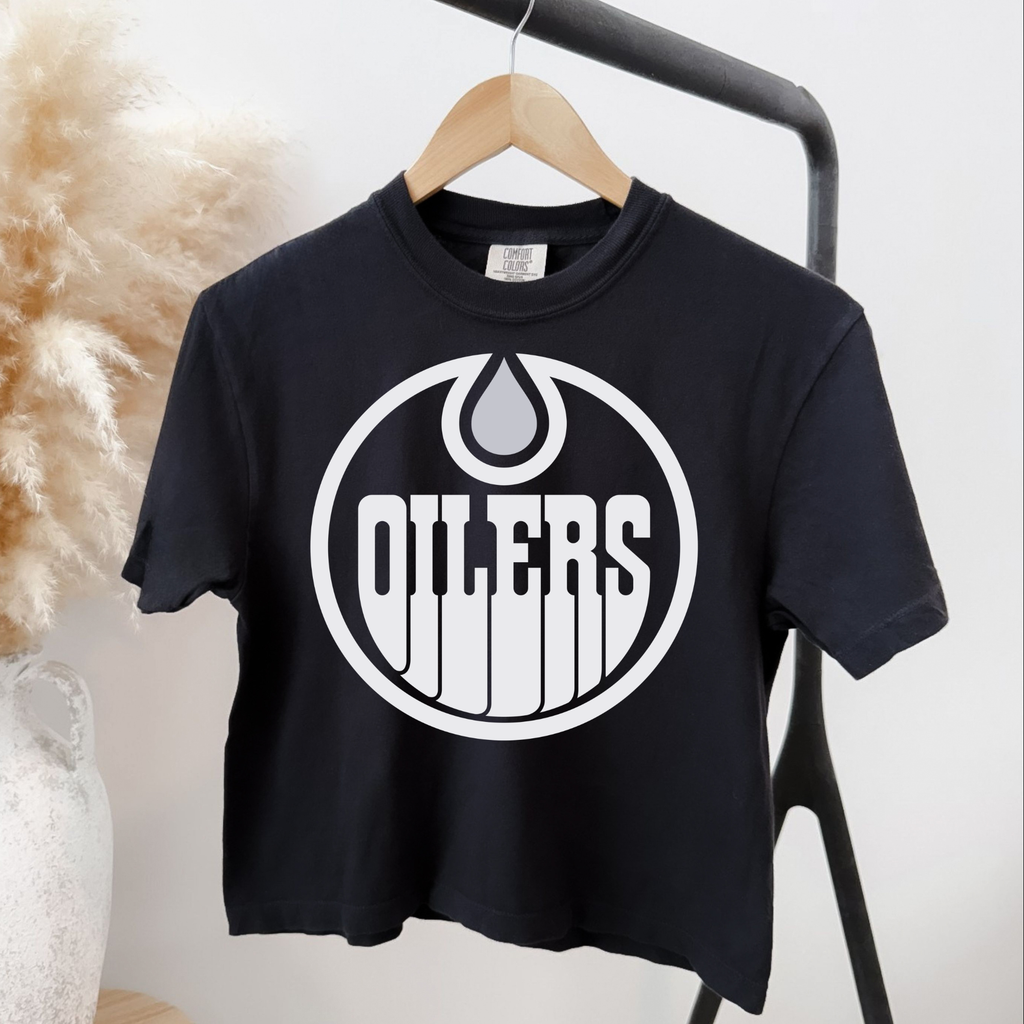 OILERS NEUTRAL CROPPED TEE